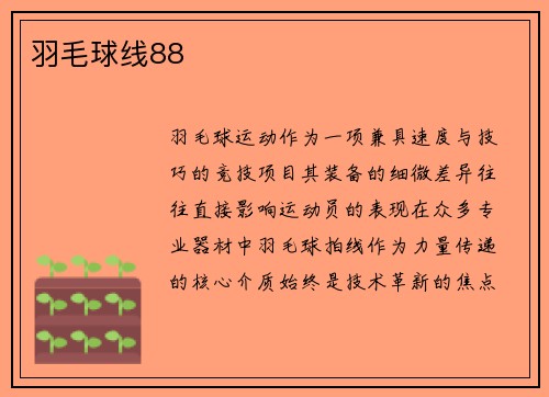 羽毛球线88